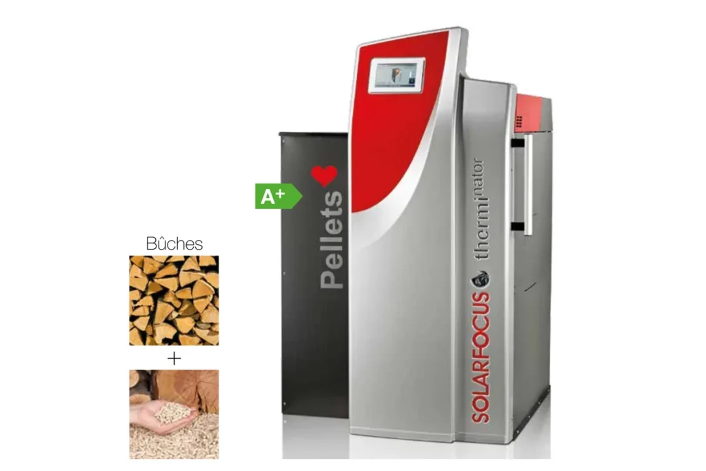 Chaudière mixte bûches et granulés SOLARFOCUS therminator II