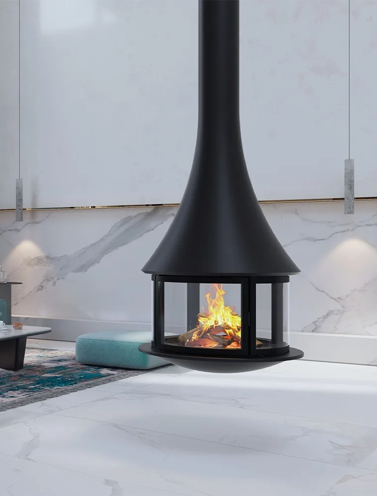 JC BORDELET Zelia 908 CFFP centrale, cheminée design